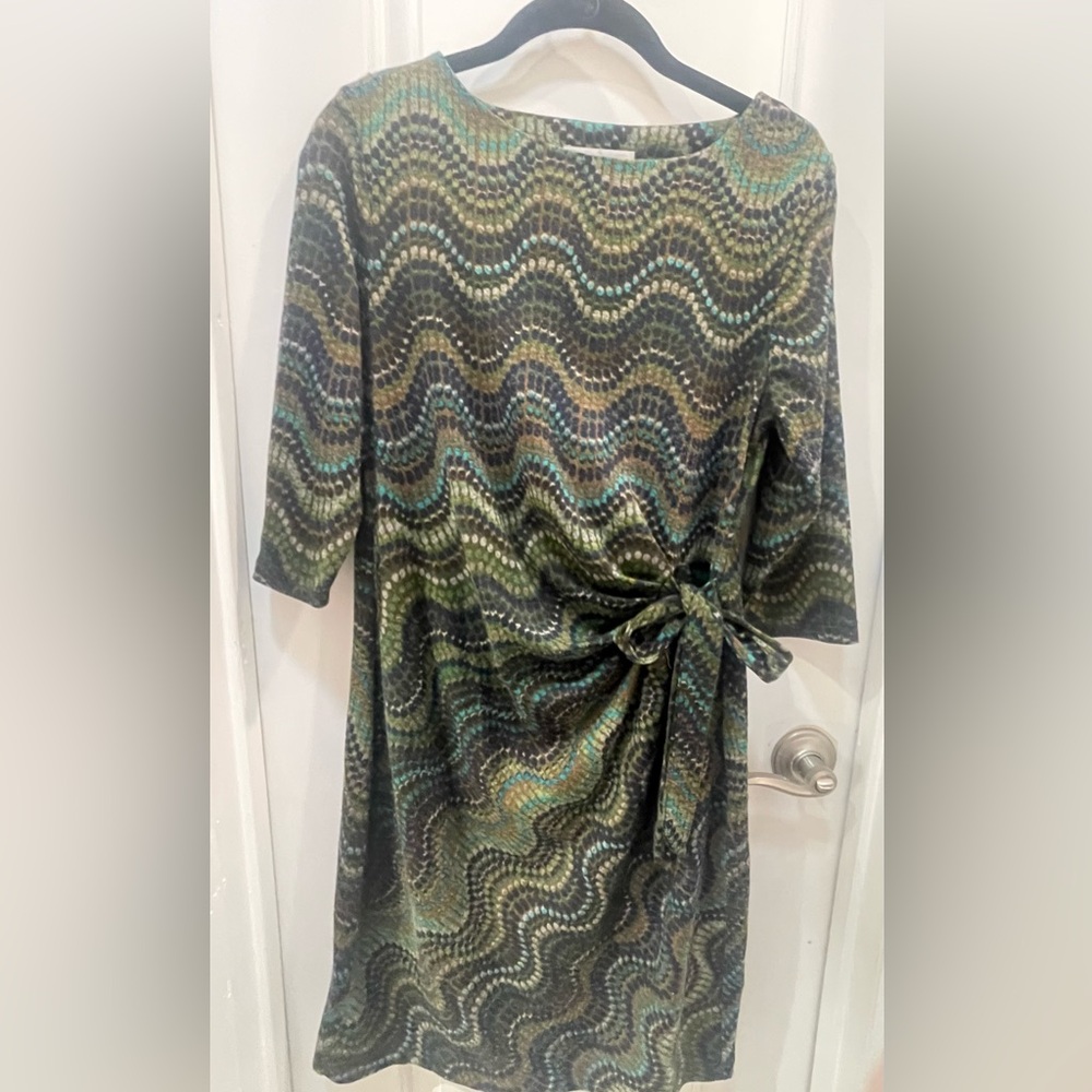 Multicolor Wave Pattern Dress